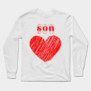 Family Matching Mommy Daddy Daughter Son Valentine Design Long Sleeve T-Shirt